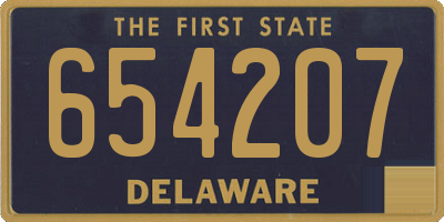 DE license plate 654207