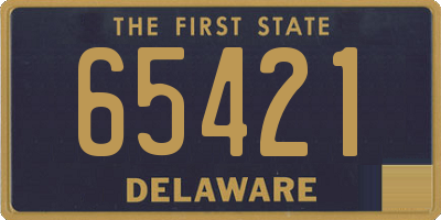 DE license plate 65421
