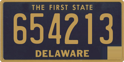 DE license plate 654213