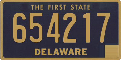 DE license plate 654217