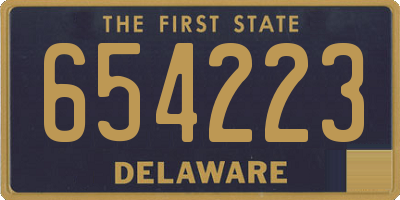 DE license plate 654223