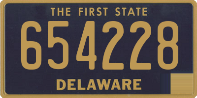 DE license plate 654228