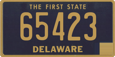 DE license plate 65423