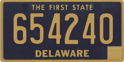 DE license plate 654240