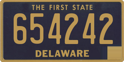 DE license plate 654242