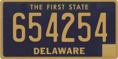 DE license plate 654254