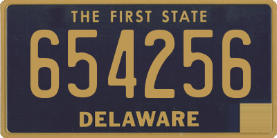 DE license plate 654256