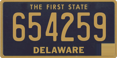 DE license plate 654259