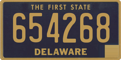 DE license plate 654268