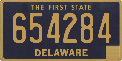 DE license plate 654284