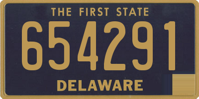 DE license plate 654291