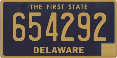 DE license plate 654292