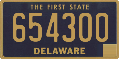 DE license plate 654300
