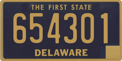 DE license plate 654301