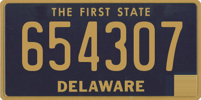 DE license plate 654307
