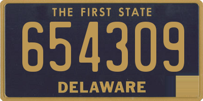 DE license plate 654309