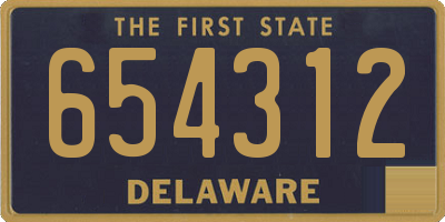 DE license plate 654312