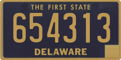 DE license plate 654313