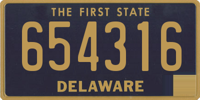 DE license plate 654316