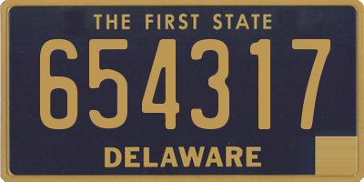 DE license plate 654317