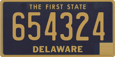 DE license plate 654324