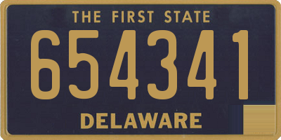 DE license plate 654341