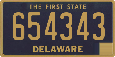 DE license plate 654343