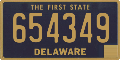 DE license plate 654349