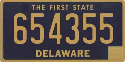 DE license plate 654355
