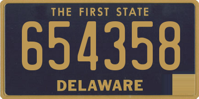 DE license plate 654358