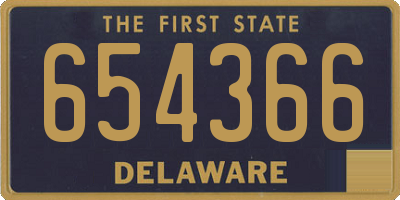 DE license plate 654366