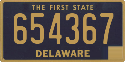 DE license plate 654367