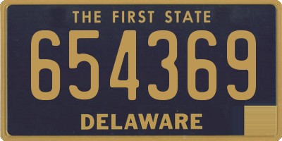 DE license plate 654369