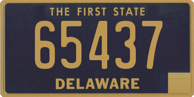 DE license plate 65437