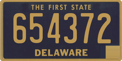 DE license plate 654372
