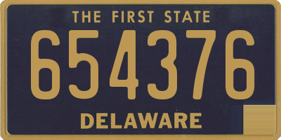 DE license plate 654376