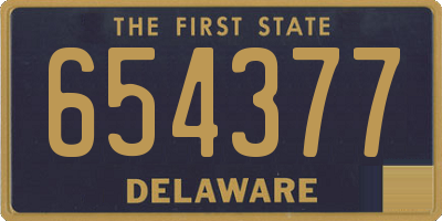 DE license plate 654377