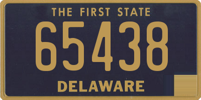 DE license plate 65438