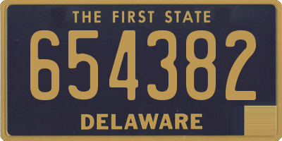 DE license plate 654382
