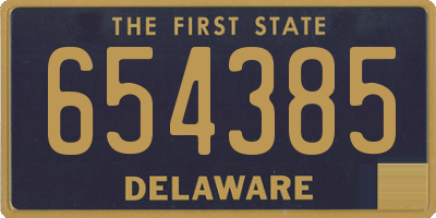 DE license plate 654385