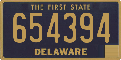DE license plate 654394