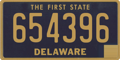 DE license plate 654396
