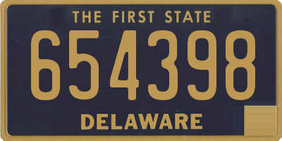 DE license plate 654398