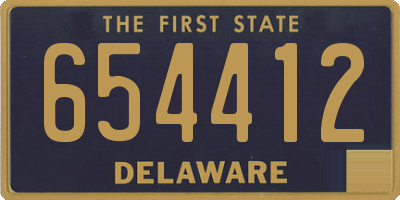 DE license plate 654412