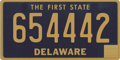 DE license plate 654442