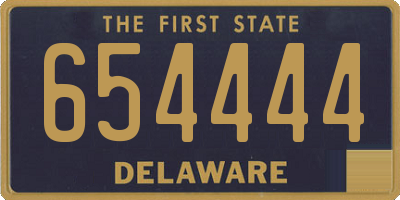 DE license plate 654444