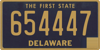 DE license plate 654447