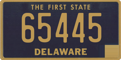 DE license plate 65445