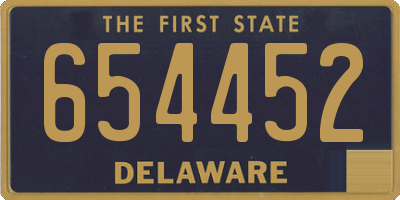 DE license plate 654452
