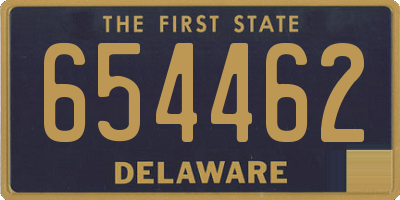 DE license plate 654462